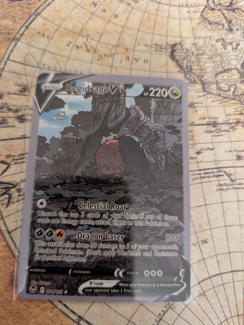 Regidrago V TCG Black & Gray Card